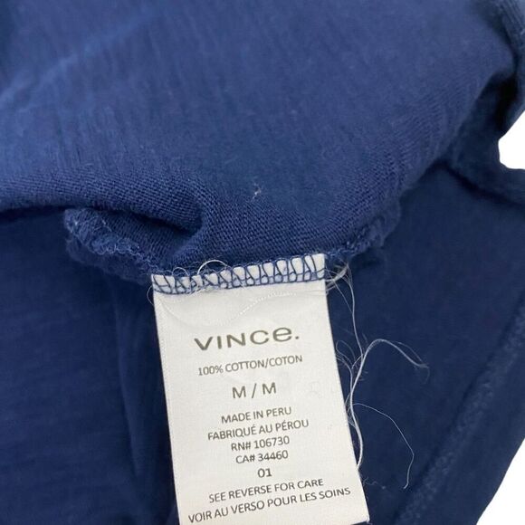 Vince Mens Dark Blue Polo Shirt size Medium - Picture 5 of 8